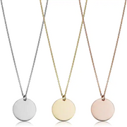 Citlali - Shooting Star Engravable Round Charm Necklace