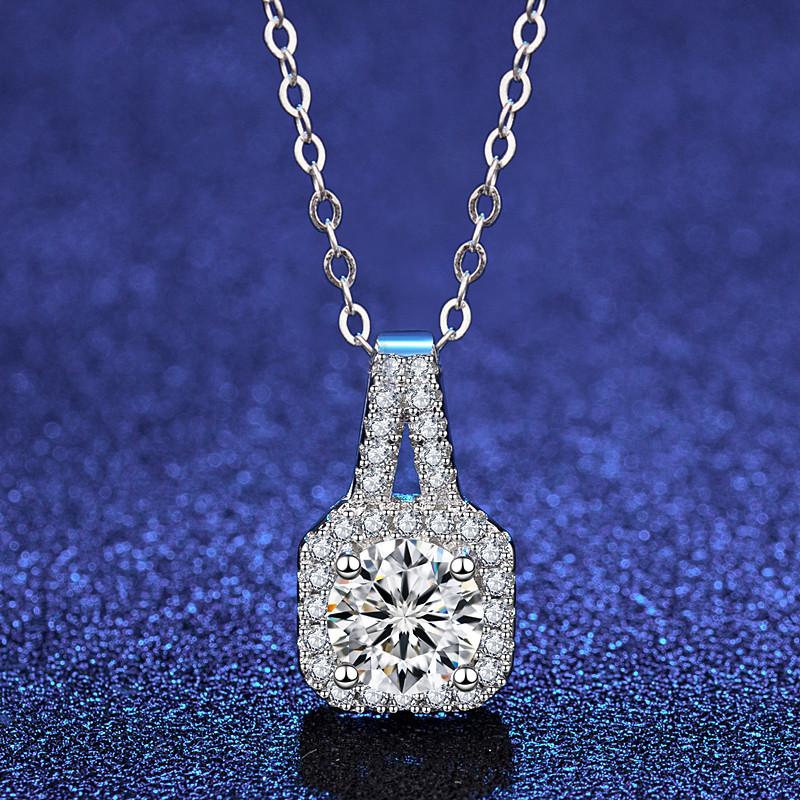 Bianca- White Shining Square Necklace And Earring – Khudai